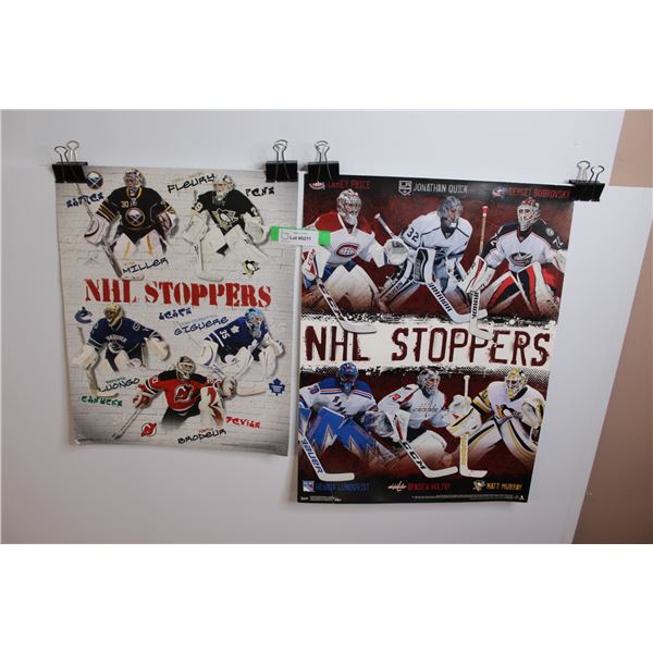 (2) NHL Stoppers Poster - 20" x 16" & 24" x 18"