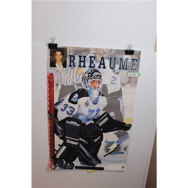 Tampa Bay's Manon Rheaume Hockey Poster - 34" x 22"