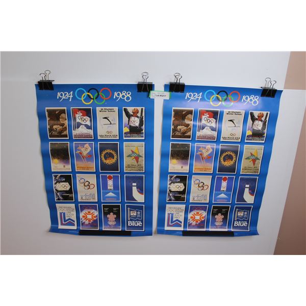 (2) 1988 Olympics Poster - 24" x 16"