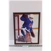 Image 1 : Dan Cloutier Hockey Picture in Frame - 15" x 12"