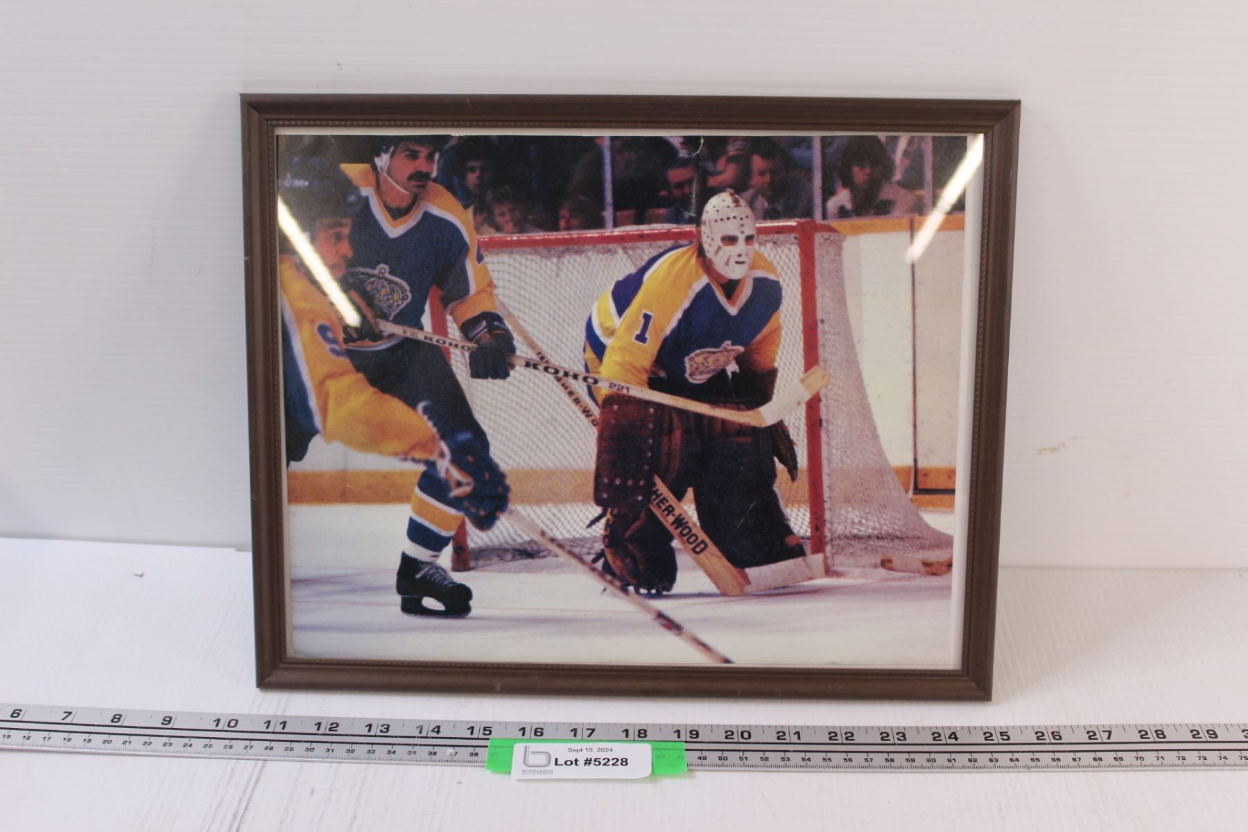Mario Lessard Hockey Picture in Frame - 15
