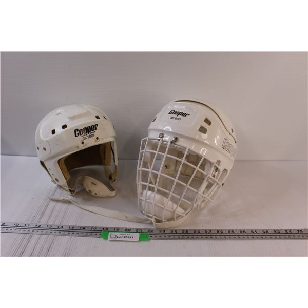 (2) Cooper Hockey Helmets