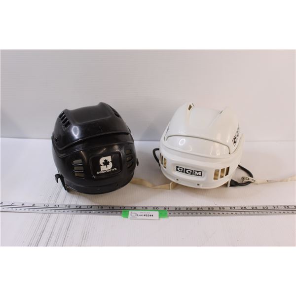(2) Hockey Helmets: CCM & Sherbrooke
