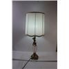 Image 1 : Vintage End Table Lamp w/Shade - 32" x 13" - Works