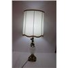 Image 2 : Vintage End Table Lamp w/Shade - 32" x 13" - Works