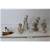 Image 1 : (5) Ceramic Decorations - Bird, People, Baby, Wine Glass