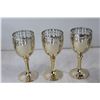 Image 4 : (3) Liquor Glasses, Sugar Dish, (3) Ceramic Decorations, Glass Bottle, Vase