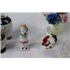 Image 2 : Artificial Rose, (3) Pair of Salt and Pepper Shakers, Ceramic Flowers, (2) Candle Holders, Barbie, P