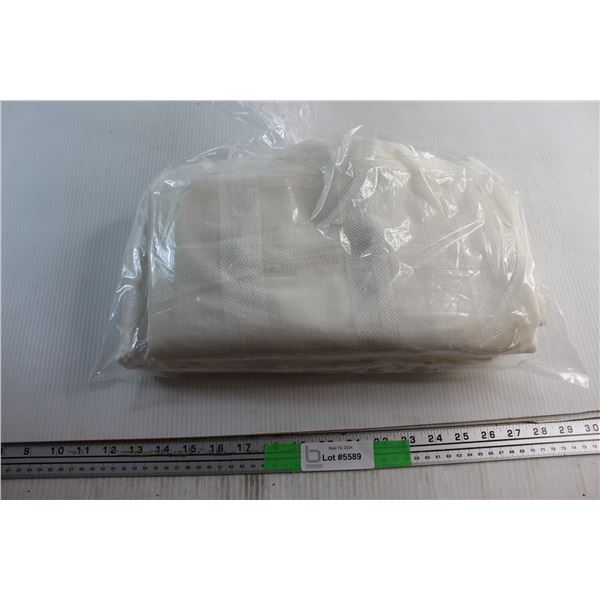 (3) Panels 53'' x 84'' Grommet White Curtains - Sealed