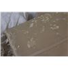 Image 2 : Queen Sized Duvet Embroidered Cover (Beige) & Lace Round Table Cloth - 46" Diameter