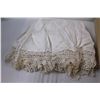 Image 4 : Queen Sized Duvet Embroidered Cover (Beige) & Lace Round Table Cloth - 46" Diameter