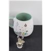 Image 2 : Tinkerbell Mug, (3) Colored Glass Liqueur Glasses, (11) Miniature Figurines (Assorted)