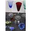 Image 4 : Tinkerbell Mug, (3) Colored Glass Liqueur Glasses, (11) Miniature Figurines (Assorted)