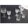 Image 3 : (5) Crystal Liqueur Glasses & (2) Glass Shot Glasses