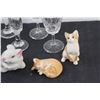 Image 5 : (14) Assorted Liqueur Glasses, (8) Miniature Figurines, Glass Bell