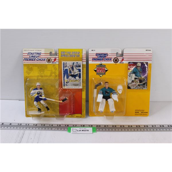 (2) Starting Lineup 1994 Mogilny & 1995 Irbe Hockey Figurine in Box