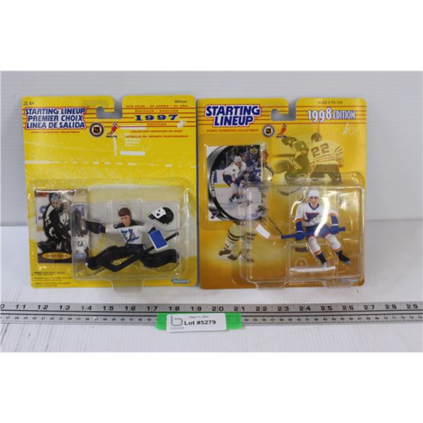 (2) Starting Lineup 1997 Puppa & 1998 Campbell Hockey Figurine in Box