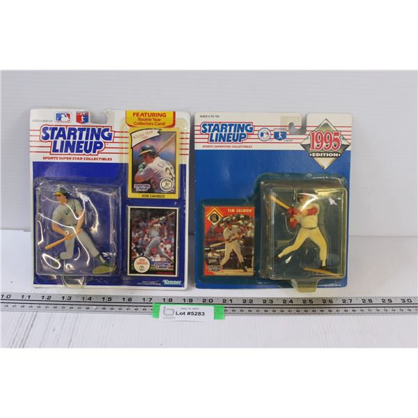 (2) Starting Lineup 1990 Jose Canseco & 1995 Tim Salmon Baseball Figurine in Box