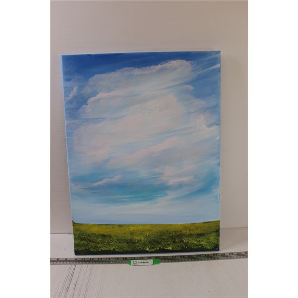 Saskatchewan Canola Field & Living Sky Painting on Canvas - 24" x 18"