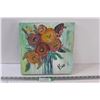 Image 1 : Flower Bouquet Painting on Canvas - 12" x 12"