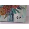 Image 3 : Flower Bouquet Painting on Canvas - 12" x 12"