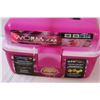 Image 2 : Worm Gear Pink Tackle Box (Sealed, New w/Contents) & Roots Wallet (Some Wear) & Watch ( Some Wear)