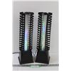 Image 1 : (2) Plasma Colored Lights (CD Holders) - 18" Tall x 5" Wide - Works