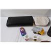 Image 2 : (2) Mini Hockey Mugs, Avon Revolver Cologne, Mickey Mouse Phone (No Hand Held), (2) Purses, Dump Tru