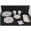 Image 1 : Royal Albert Petit Point Bone China - (2) 10" Plates, (2) Salad Plates, (3) Dessert Plates, (2) Mugs