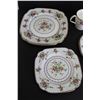 Image 2 : Royal Albert Petit Point Bone China - (2) 10" Plates, (2) Salad Plates, (3) Dessert Plates, (2) Mugs