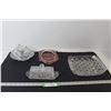 Image 1 : Glass Divided Dish, Pink Depression Glass Divided Dish, Glass Butter Dish, Glass Tray