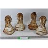 Image 1 : (4) Cast Iron Rusted Claw Footed Feet For Bath Tub