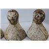 Image 3 : (4) Cast Iron Rusted Claw Footed Feet For Bath Tub