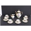 Image 1 : Giftcraft Tea Set Teapot, (6) Teacups and (6) Saucers, Cream Pitcher