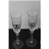 Image 2 : Ceramic Figurine, (2) Glass Wine Glasses, Vase, Royal Winton Tray