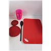 Image 4 : Assorted Plastic Containers, Kitchen Cutting Boards, Measuring Cups, Assorted Kitchen Ware