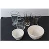 Image 3 : (7) Shots Glasses, Wine Glass, (2) Bowls, (3) Cups