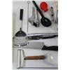 Image 2 : Drying Rack ,Cadbury Tin, Assorted Kitchen Knives, Assorted Kitchen Utensils