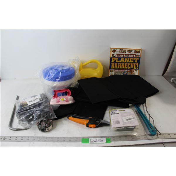Fly Strips, Felt Bags, Duck Watering Can, Fly Swatte, Hanging Flashlight, Trampoline Square