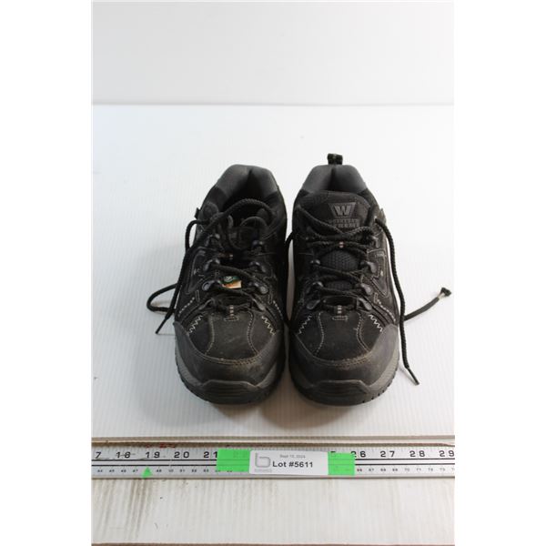 Pair Steel Toe Runners- Black, Size 7W