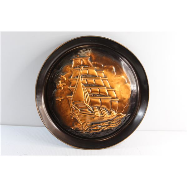 Sailing Ship Metal Wall Decoration 15''