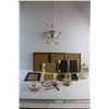 Image 1 : (10) Assorted Picture Frames 10'' x 8''. (2) Candle Holders, Clock Decoration and Assorted Items