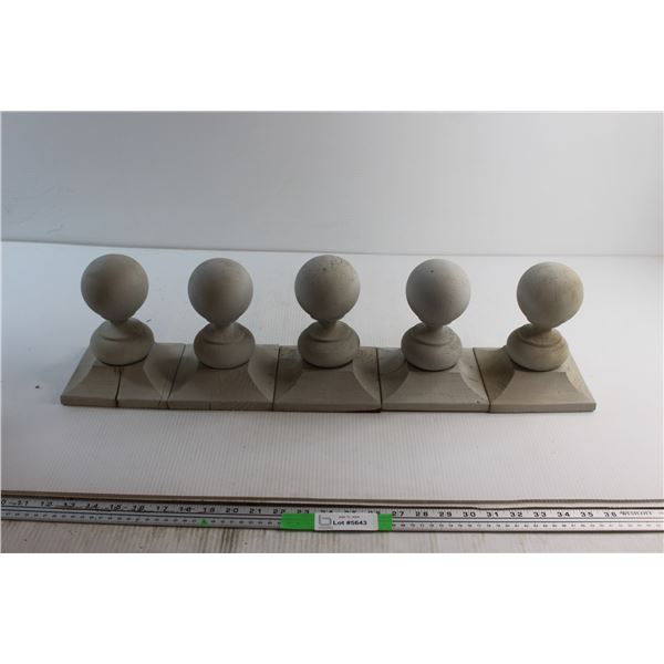 (5) Wooden Staircase Post Caps