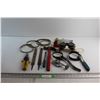 Image 1 : (2) Files, Welding Goggles, Hammer, (2) Oil Filter Wrenches and Assorted Items