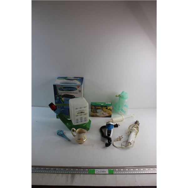 HydroGrass Lawn Hydroseeding System, Philips Trimmer - Untested, Patty Trio and Assorted Items