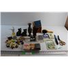 Image 1 : (14) Assorted Magnets, (8) Assorted Playing Cards, Perfume, Vase and Assorted Items