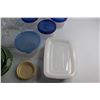 Image 4 : (3) Glass Lids, Casserole Dish, (4) Ziploc and Assorted Containers