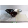 Image 1 : (3) Assorted Bowls 12'' and (2) Glass Trays 14''