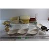 Image 1 : (3) Assorted Tupperware and Rubbermaid Containers, (2) Glass Bowls, (4) Quiche Dishes and Assorted I