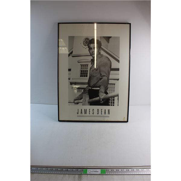 James Dean Framed Print 27'' x 20'' - Water Damage